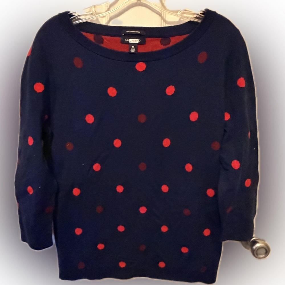 Land's End Polka Dot Sweater